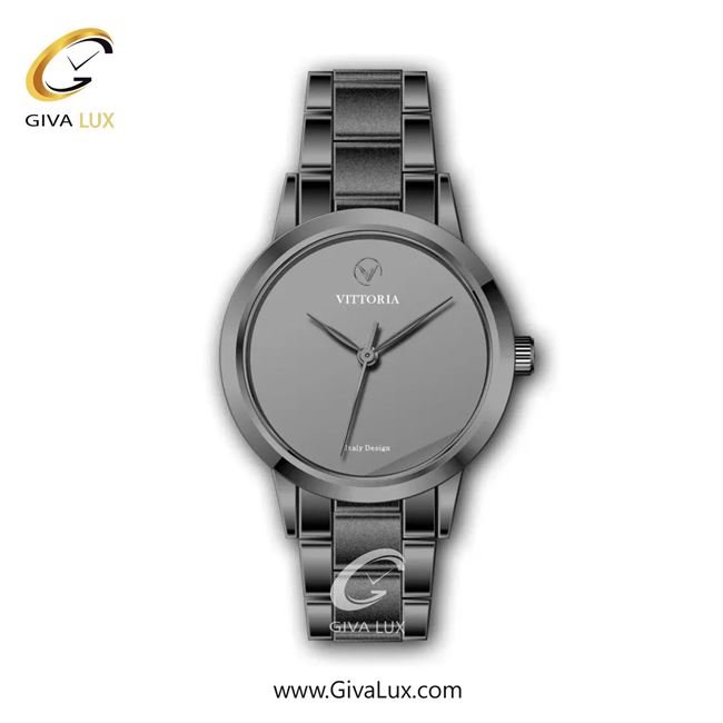 ساعت مچی اورجینال زنانه ویتوریا | Vittoria تیتانیوم | تیتانیوم(زغالی)| دودی|تیتانیوم| کد رفرنس VT3296