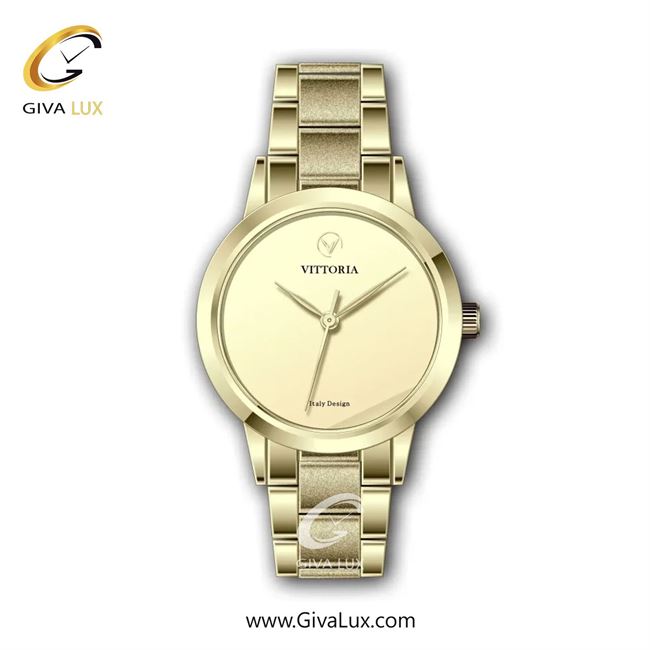 ساعت مچی اورجینال زنانه ویتوریا | Vittoria طلایی | طلایی| طلایی| کد رفرنس VT3296
