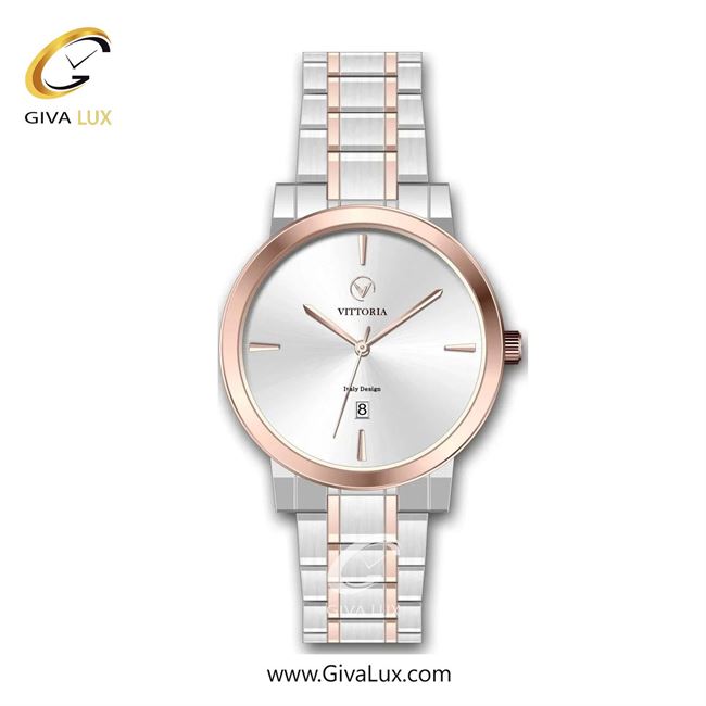 ساعت مچی اورجینال مردانه ویتوریا | Vittoria رزگلد | نقره ای-رزگلد| نقره ای| کد رفرنس VT3297G