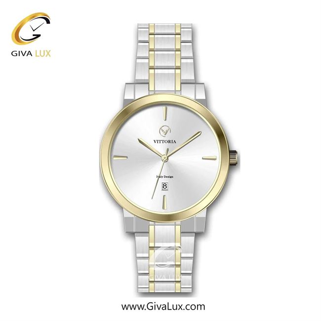 ساعت مچی اورجینال مردانه ویتوریا | Vittoria طلایی | نقره ای-طلایی| نقره ای| کد رفرنس VT3297G