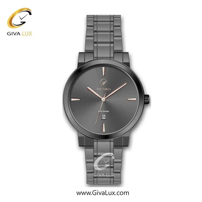 ساعت مچی اورجینال مردانه ویتوریا | Vittoria تیتانیوم | تیتانیوم(زغالی)| دودی|تیتانیوم| کد رفرنس VT3297G