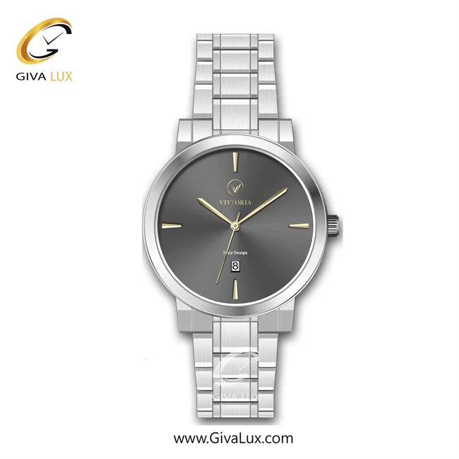 ساعت مچی اورجینال مردانه ویتوریا | Vittoria نقره ای | نقره ای| دودی|تیتانیوم| کد رفرنس VT3297G