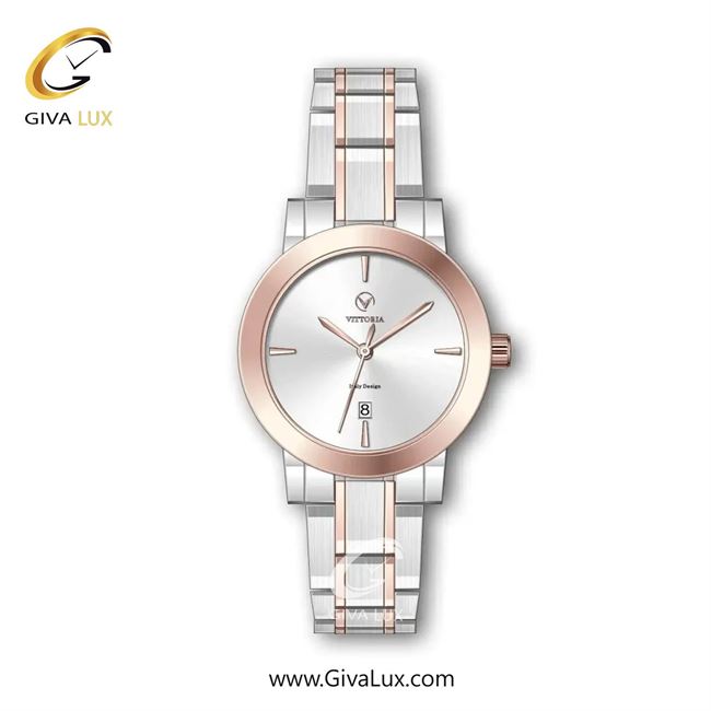 ساعت مچی اورجینال زنانه ویتوریا | Vittoria رزگلد | نقره ای-رزگلد| نقره ای| کد رفرنس VT3297L