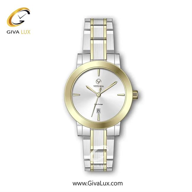 ساعت مچی اورجینال زنانه ویتوریا | Vittoria طلایی | نقره ای-طلایی| نقره ای| کد رفرنس VT3297L
