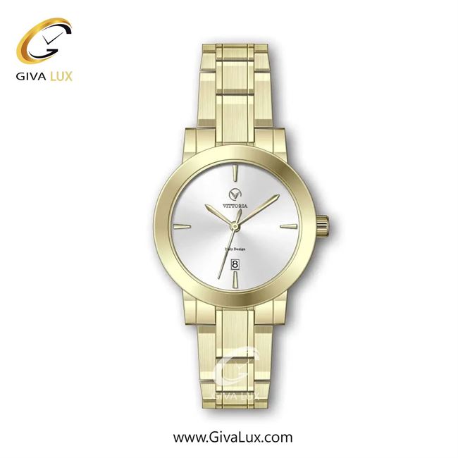 ساعت مچی اورجینال زنانه ویتوریا | Vittoria طلایی | طلایی| نقره ای| کد رفرنس VT3297L