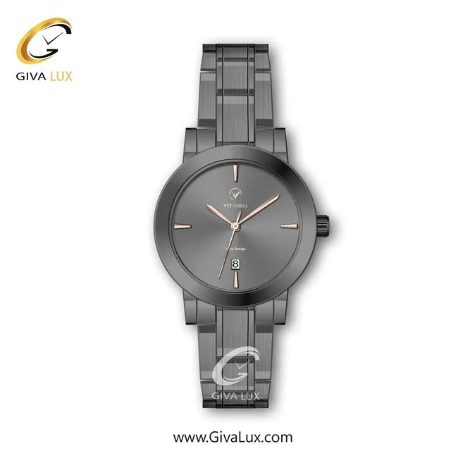 ساعت مچی اورجینال زنانه ویتوریا | Vittoria تیتانیوم | تیتانیوم(زغالی)| دودی|تیتانیوم| کد رفرنس VT3297L