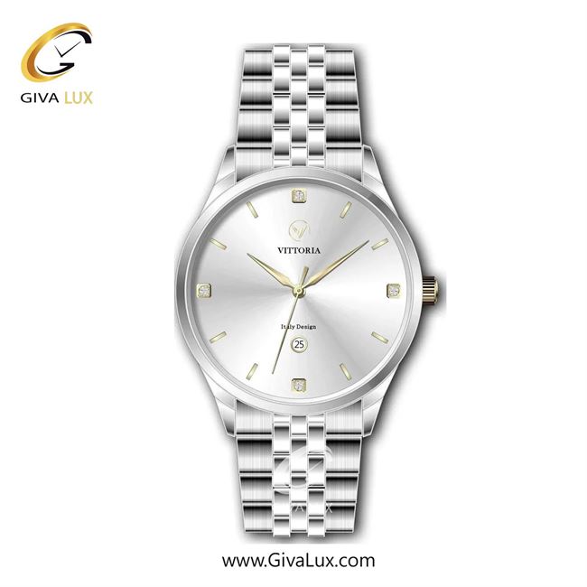 ساعت مچی اورجینال مردانه ویتوریا | Vittoria نقره ای | نقره ای| نقره ای| کد رفرنس VT3298G