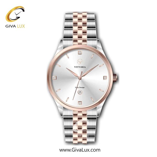 ساعت مچی اورجینال مردانه ویتوریا | Vittoria نقره ای-رزگلد | رزگلد-نقره ای| نقره ای| کد رفرنس VT3298G