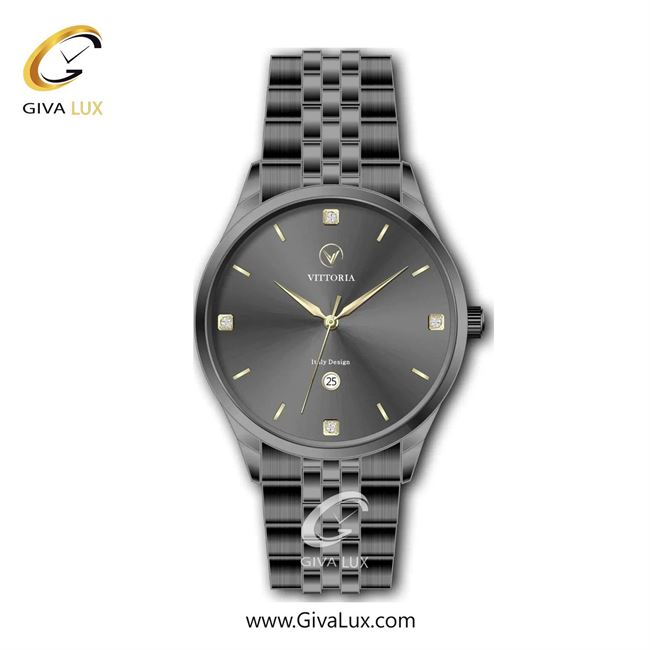 ساعت مچی اورجینال مردانه ویتوریا | Vittoria تیتانیوم | تیتانیوم(زغالی)| دودی|تیتانیوم| کد رفرنس VT3298G