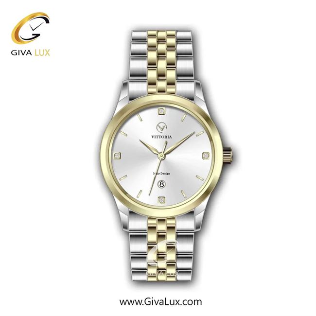 ساعت مچی اورجینال زنانه ویتوریا | Vittoria طلایی | نقره ای-طلایی| نقره ای| کد رفرنس VT3298L