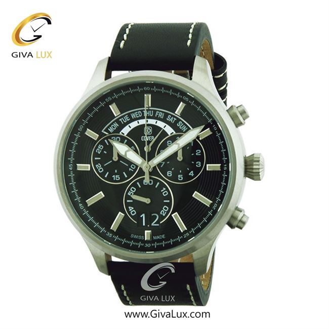 ساعت مچی اورجینال مردانه کاور سه موتوره کرنوگراف نقره ای | مشکی| مشکی| کد رفرنس CO33.04