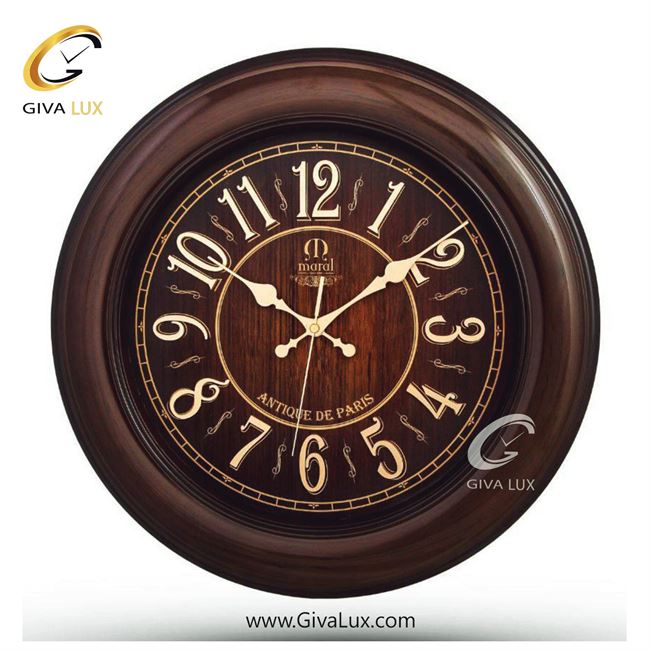 ساعت دیواری اورجینال مارال PVC قهوه ای| کد رفرنس 33