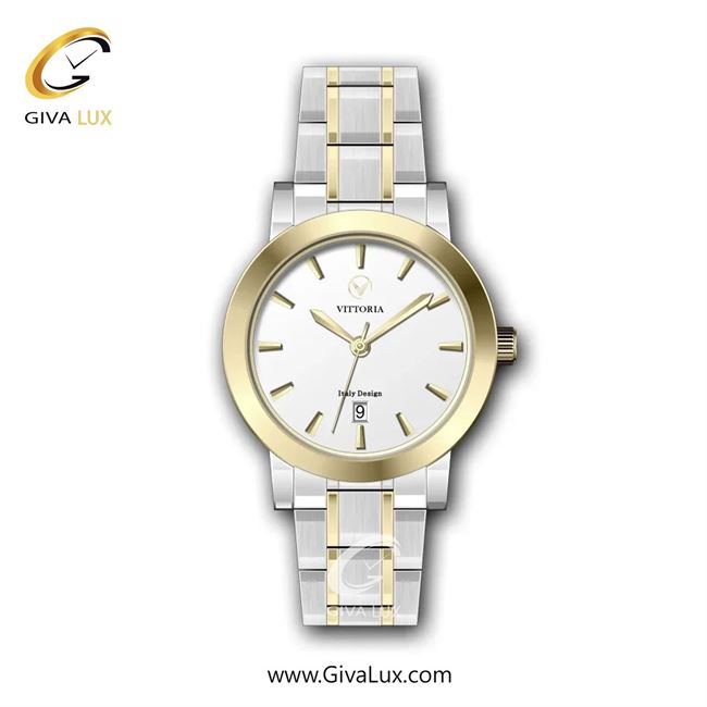 ساعت مچی اورجینال زنانه ویتوریا | Vittoria طلایی | نقره ای-طلایی| نقره ای| کد رفرنس VT3300