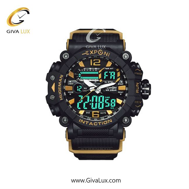 ساعت مچی اورجینال اکسپونی مردانه دو زمانه مشکی | مشکی | طلایی | کد رفرنس کد رفرنس : 3310 BK/GD