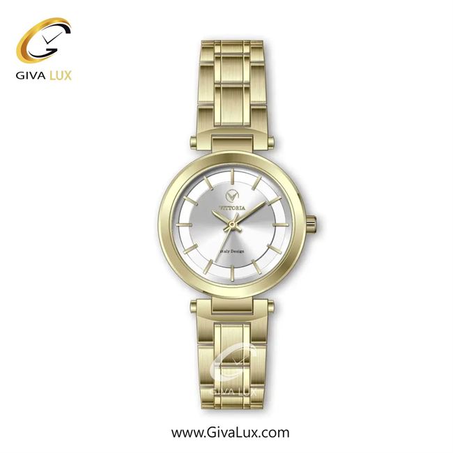 ساعت مچی اورجینال زنانه ویتوریا | Vittoria طلایی | طلایی| نقره ای| کد رفرنس VT3319
