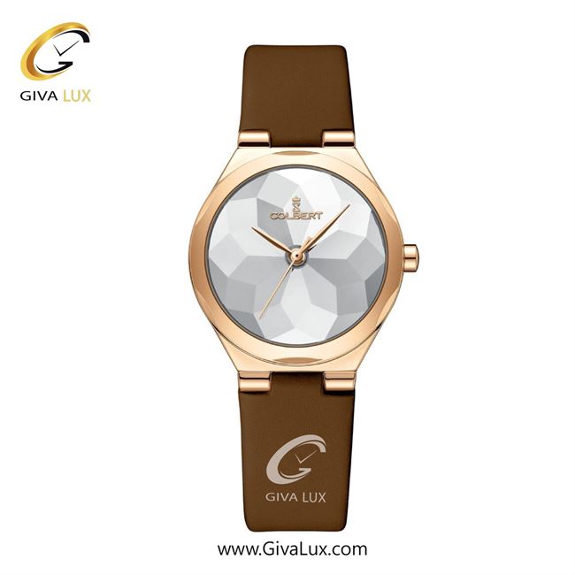 ساعت مچی اورجینال زنانه کلبرت COLBERT رزگلد | قهوه ای| نقره ای| کد رفرنس 0332L