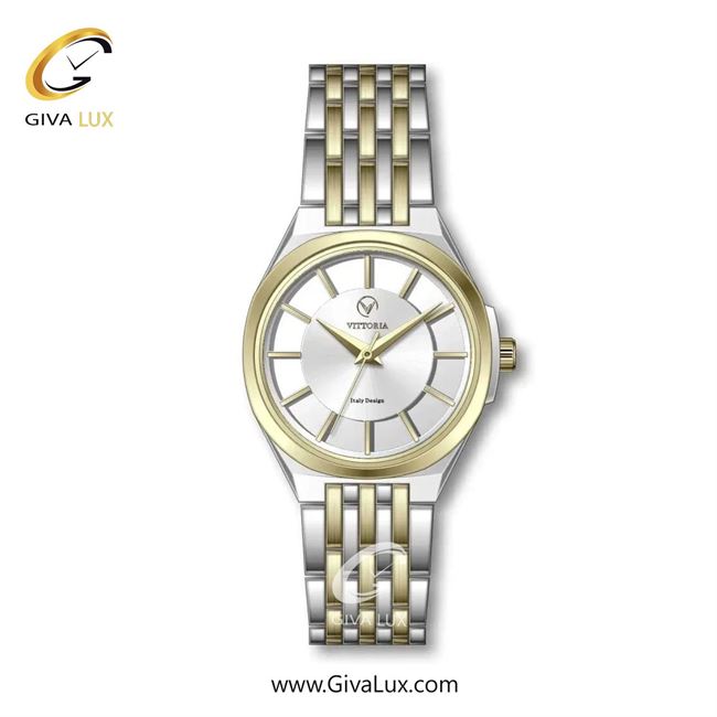 ساعت مچی اورجینال زنانه ویتوریا | Vittoria طلایی | نقره ای-طلایی| نقره ای| کد رفرنس VT3323