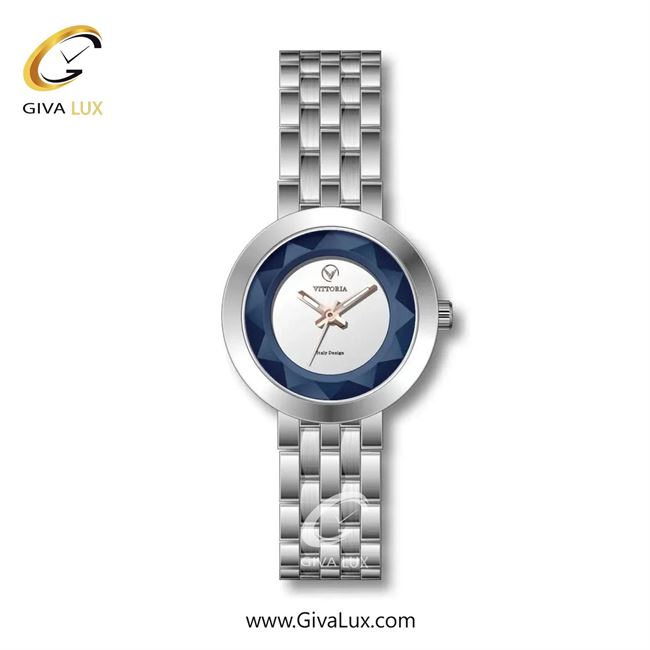 ساعت مچی اورجینال زنانه ویتوریا | Vittoria نقره ای | نقره ای| سرمه ای-نقره ای| کد رفرنس VT3324