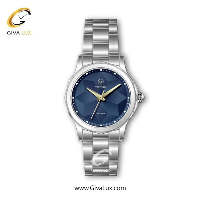 ساعت مچی اورجینال زنانه ویتوریا | Vittoria نقره ای | نقره ای| سرمه ای| کد رفرنس VT3325