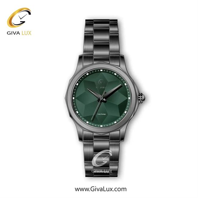 ساعت مچی اورجینال زنانه ویتوریا | Vittoria تیتانیوم | تیتانیوم(زغالی)| سبز یشمی تیره| کد رفرنس VT3325