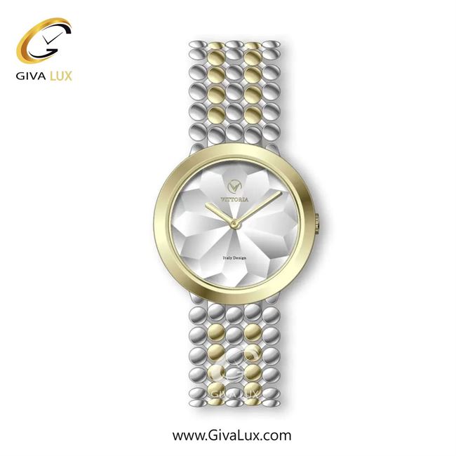 ساعت مچی اورجینال زنانه ویتوریا | Vittoria طلایی | نقره ای-طلایی| نقره ای| کد رفرنس VT3326