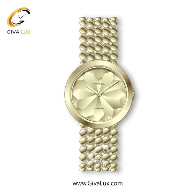 ساعت مچی اورجینال زنانه ویتوریا | Vittoria طلایی | طلایی| طلایی| کد رفرنس VT3326