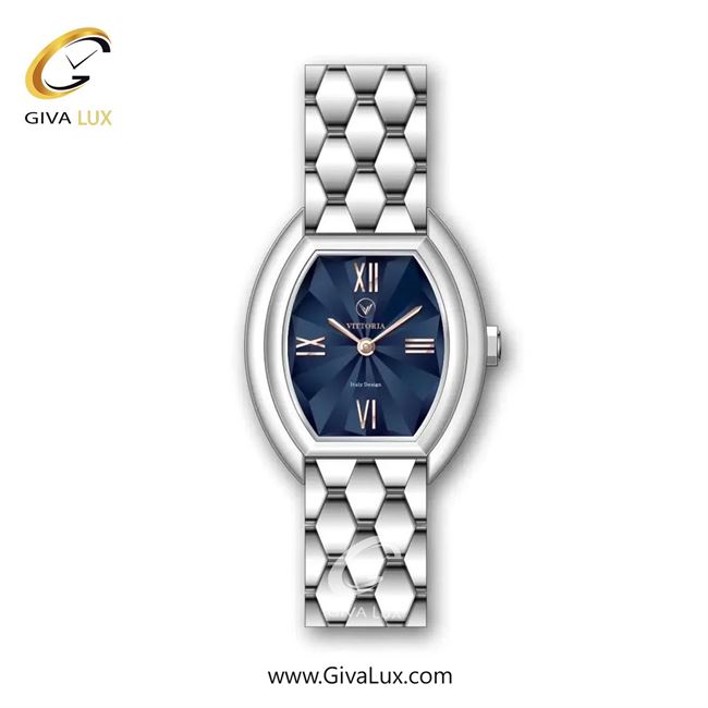 ساعت مچی اورجینال زنانه ویتوریا | Vittoria نقره ای | نقره ای| سرمه ای| کد رفرنس VT3327
