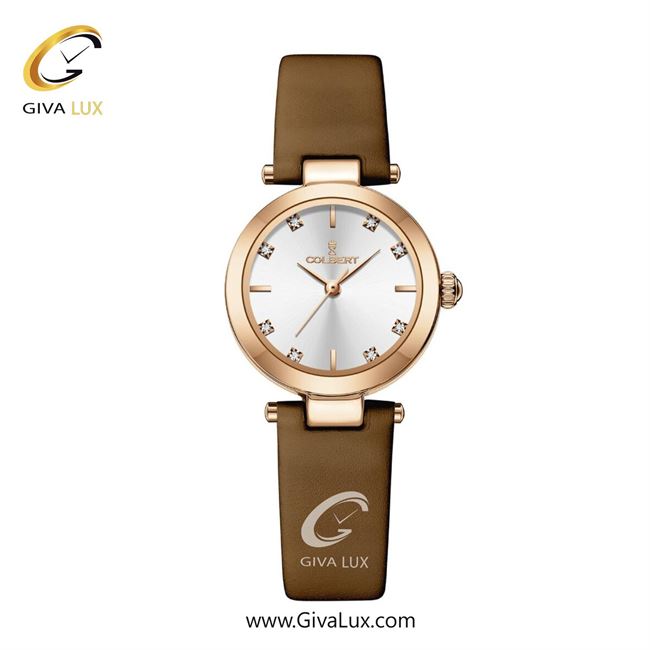 ساعت مچی اورجینال زنانه کلبرت COLBERT رزگلد | قهوه ای| نقره ای| کد رفرنس 0334L