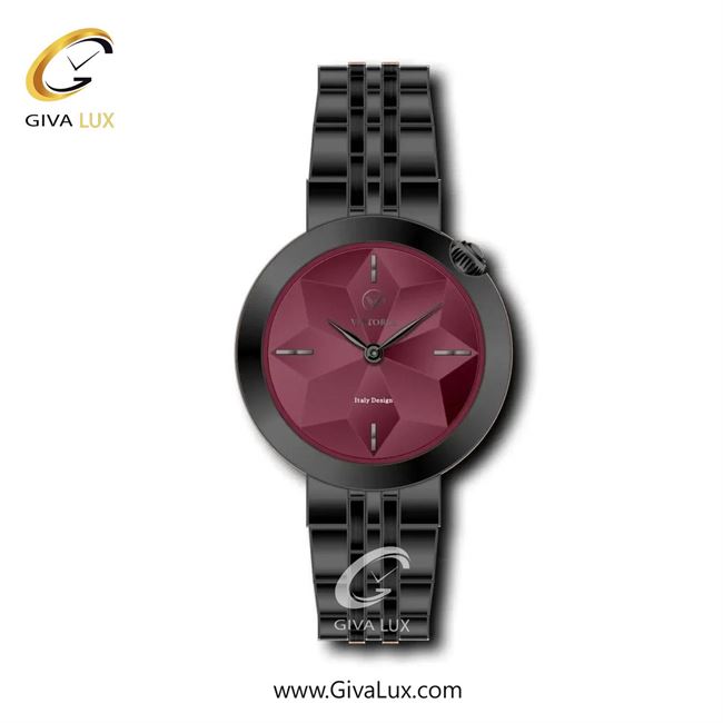ساعت مچی اورجینال زنانه ویتوریا | Vittoria مشکی | مشکی| قرمز| کد رفرنس VT3341