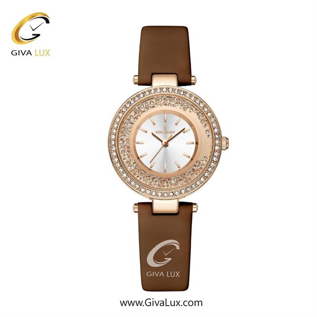 ساعت مچی اورجینال زنانه کلبرت COLBERT رزگلد | قهوه ای| نقره ای| کد رفرنس 0335L