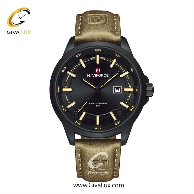 ساعت مچی اورجینال مردانه ناوی فورس|Naviforce|نوی فورس|نیوی فورس مشکی | شتری| مشکی| کد رفرنس NF9248 L B/Y/BN