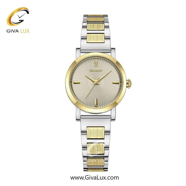 ساعت مچی اورجینال زنانه کلبرت COLBERT طلایی | نقره ای-طلایی| خاکستری بژ| کد رفرنس 0336L