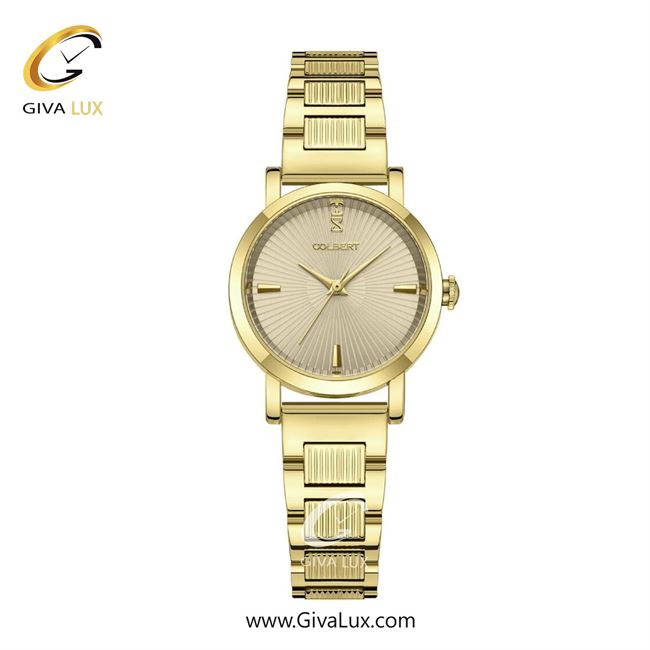 ساعت مچی اورجینال زنانه کلبرت COLBERT طلایی | طلایی| خاکستری بژ| کد رفرنس 0336L