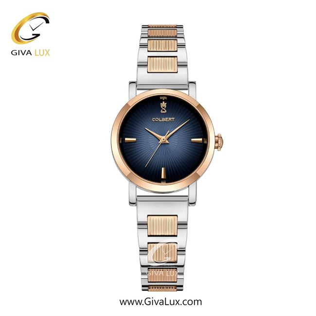 ساعت مچی اورجینال زنانه کلبرت COLBERT رزگلد | نقره ای-رزگلد| سرمه ای| کد رفرنس 0336L