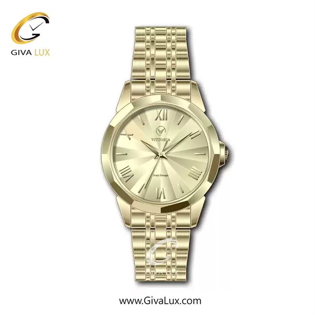 ساعت مچی اورجینال زنانه ویتوریا | Vittoria طلایی | طلایی| طلایی| کد رفرنس VT3363