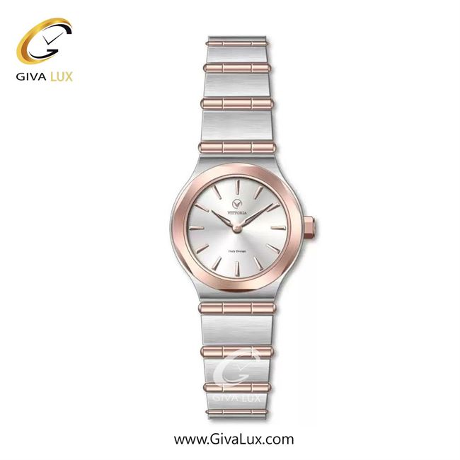 ساعت مچی اورجینال زنانه ویتوریا | Vittoria رزگلد | رزگلد-نقره ای| نقره ای| کد رفرنس VT3364