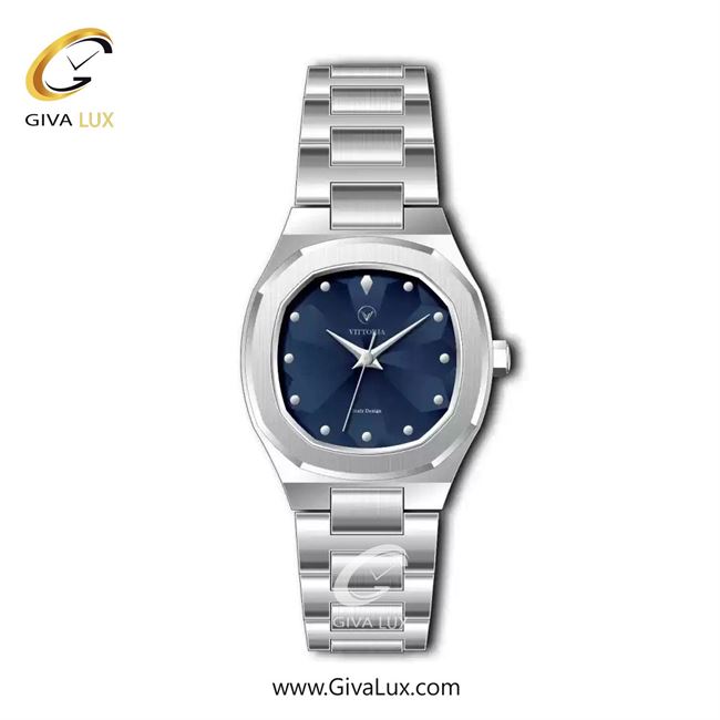 ساعت مچی اورجینال زنانه ویتوریا | Vittoria نقره ای | نقره ای| سرمه ای| کد رفرنس VT3367L