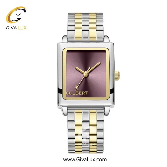 ساعت مچی اورجینال زنانه کلبرت COLBERT نقره ای-طلایی | نقره ای-طلایی| بنفش| کد رفرنس 0337L