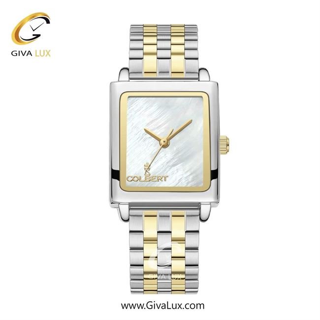 ساعت مچی اورجینال زنانه کلبرت COLBERT نقره ای-طلایی | نقره ای-طلایی| سفید صدفی| کد رفرنس 0337L