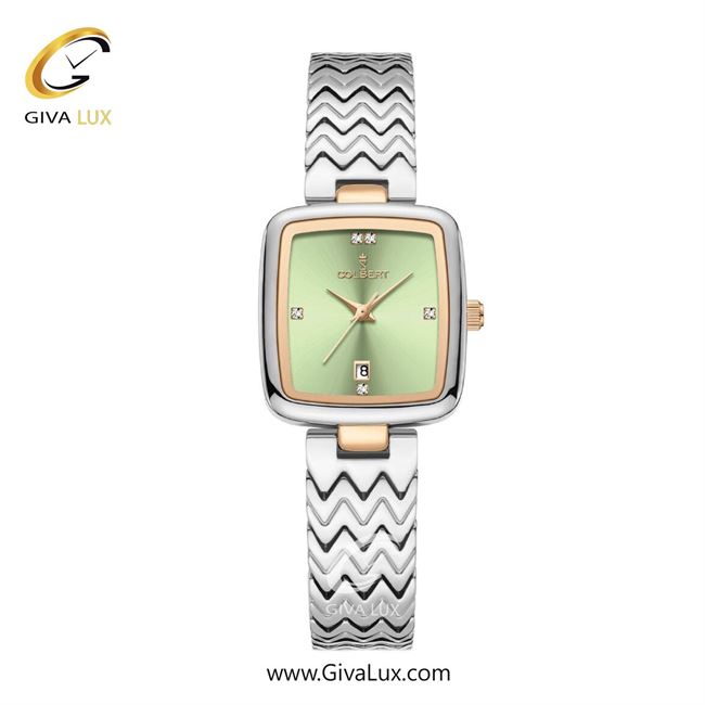 ساعت مچی اورجینال زنانه کلبرت COLBERT رزگلد-نقره ای | نقره ای| سبز| کد رفرنس 0338L