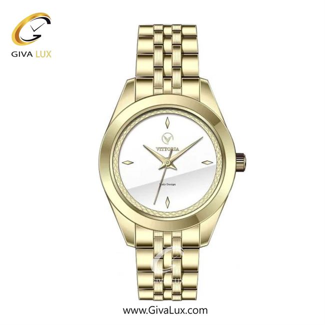 ساعت مچی اورجینال زنانه ویتوریا | Vittoria طلایی | طلایی| نقره ای| کد رفرنس VT3387