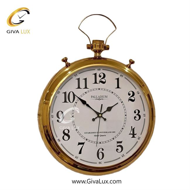 ساعت دیواری اورجینال پالادیوم آلیاژ فلزی طلایی| کد رفرنس 105