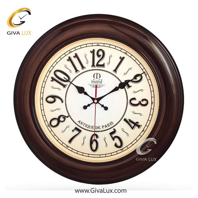 ساعت دیواری اورجینال مارال PVC قهوه ای| کد رفرنس 34
