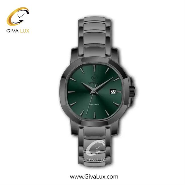 ساعت مچی اورجینال زنانه ویتوریا | Vittoria تیتانیوم | تیتانیوم(زغالی)| سبز یشمی تیره| کد رفرنس VT3402L