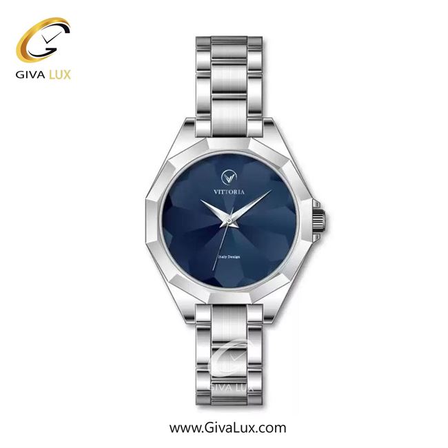 ساعت مچی اورجینال زنانه ویتوریا | Vittoria نقره ای | نقره ای| سرمه ای| کد رفرنس VT3405
