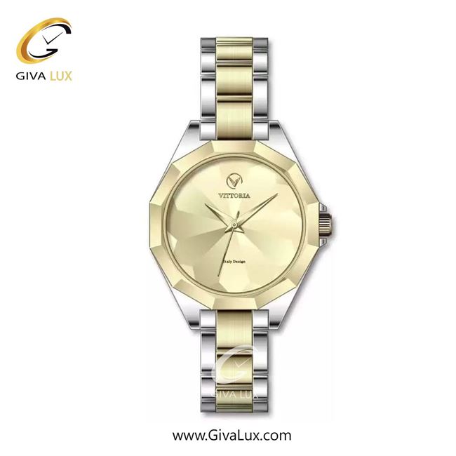 ساعت مچی اورجینال زنانه ویتوریا | Vittoria طلایی | طلایی-نقره ای| طلایی| کد رفرنس VT3405