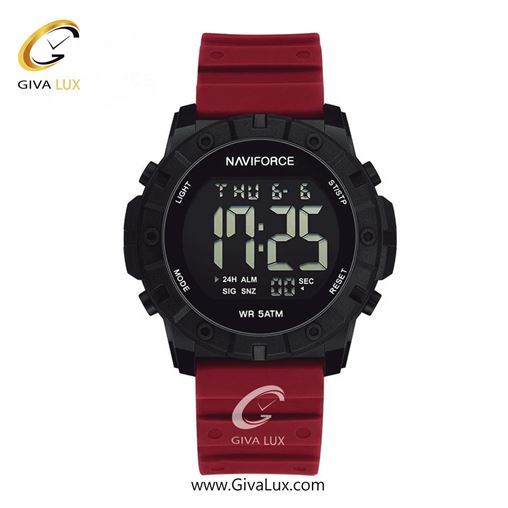 ساعت مچی اورجینال یونیسکس ناوی فورس|Naviforce|نوی فورس|نیوی فورس مشکی | قرمز| مشکی| کد رفرنس NF7110