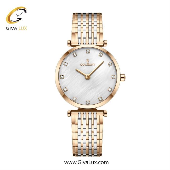 ساعت مچی اورجینال زنانه کلبرت COLBERT رزگلد | نقره ای-رزگلد| سفید صدفی| کد رفرنس 0341L