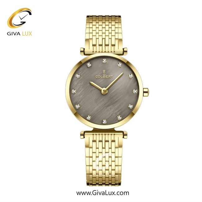 ساعت مچی اورجینال زنانه کلبرت COLBERT طلایی | طلایی| خاکی| کد رفرنس 0341L