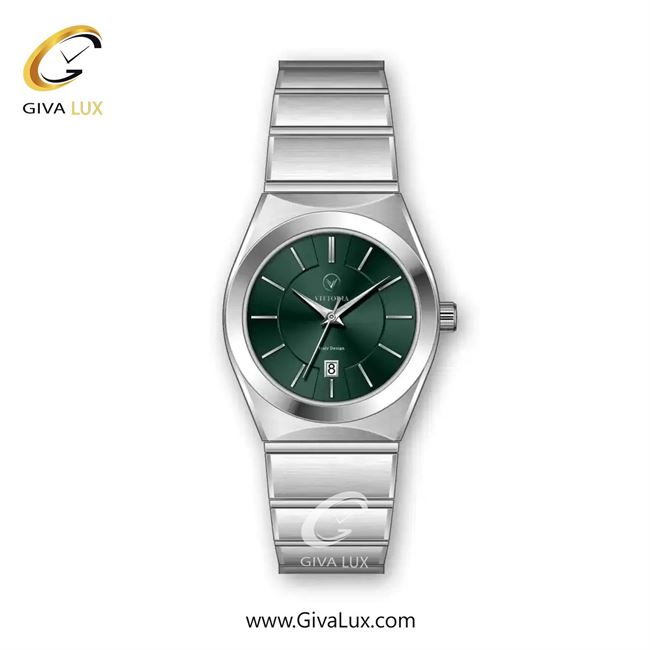 ساعت مچی اورجینال زنانه ویتوریا | Vittoria نقره ای | نقره ای| سبز یشمی تیره| کد رفرنس VT3415